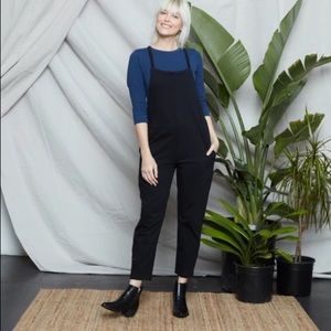 KNOWN SUPPLY Black Organic Cotton Onesie Jumpsuit with Pockets!